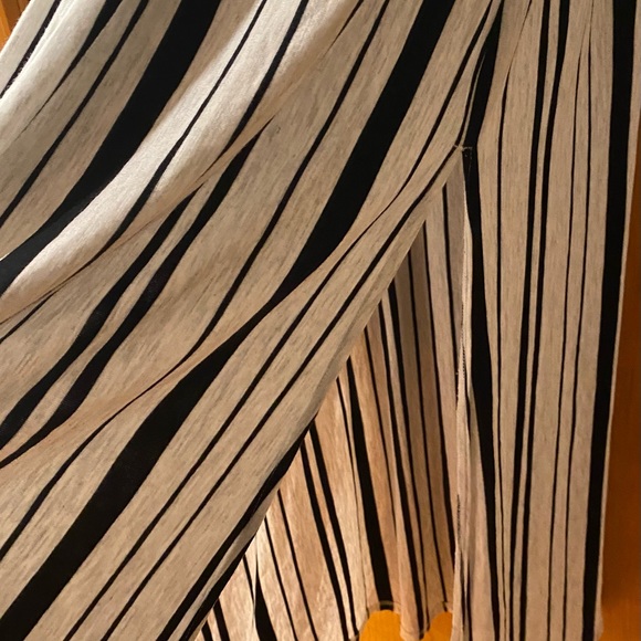 SOMA Chicos Halter Maxi Stripe DRESS Shelf Bra Black White Sz XL - Picture 6 of 14